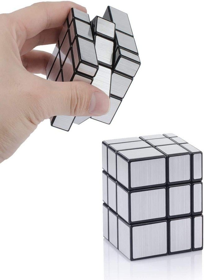 مكعب سحري فضي لاصق من أوثفورت 3x3x3 ومكعب سحري بدون ملصقات من سكيوب، ألعاب ألغاز للأطفال، عبوة من قطعتين (قطعتين) - Image 3